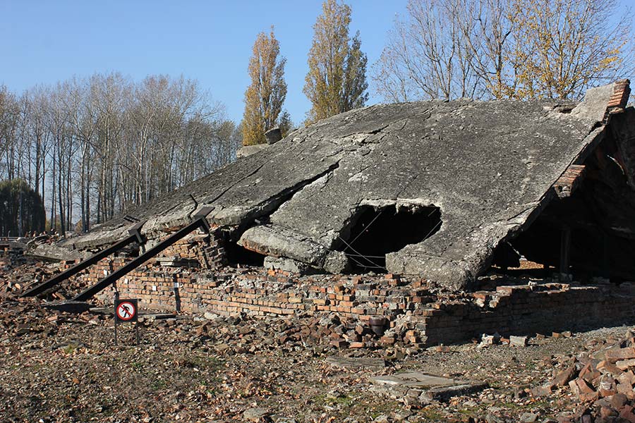 Auschwitz II-Birkenau - ruins of the crematorium 2